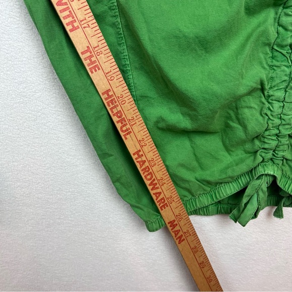 Free People Hadley Poplin Pants Size Medium Oversized Kelly Green Lightweight - Picture 4 of 9